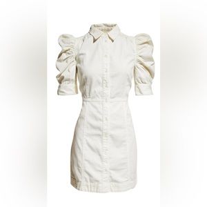 FRAME (Gillian Cotton Puff Sleeve Dress)